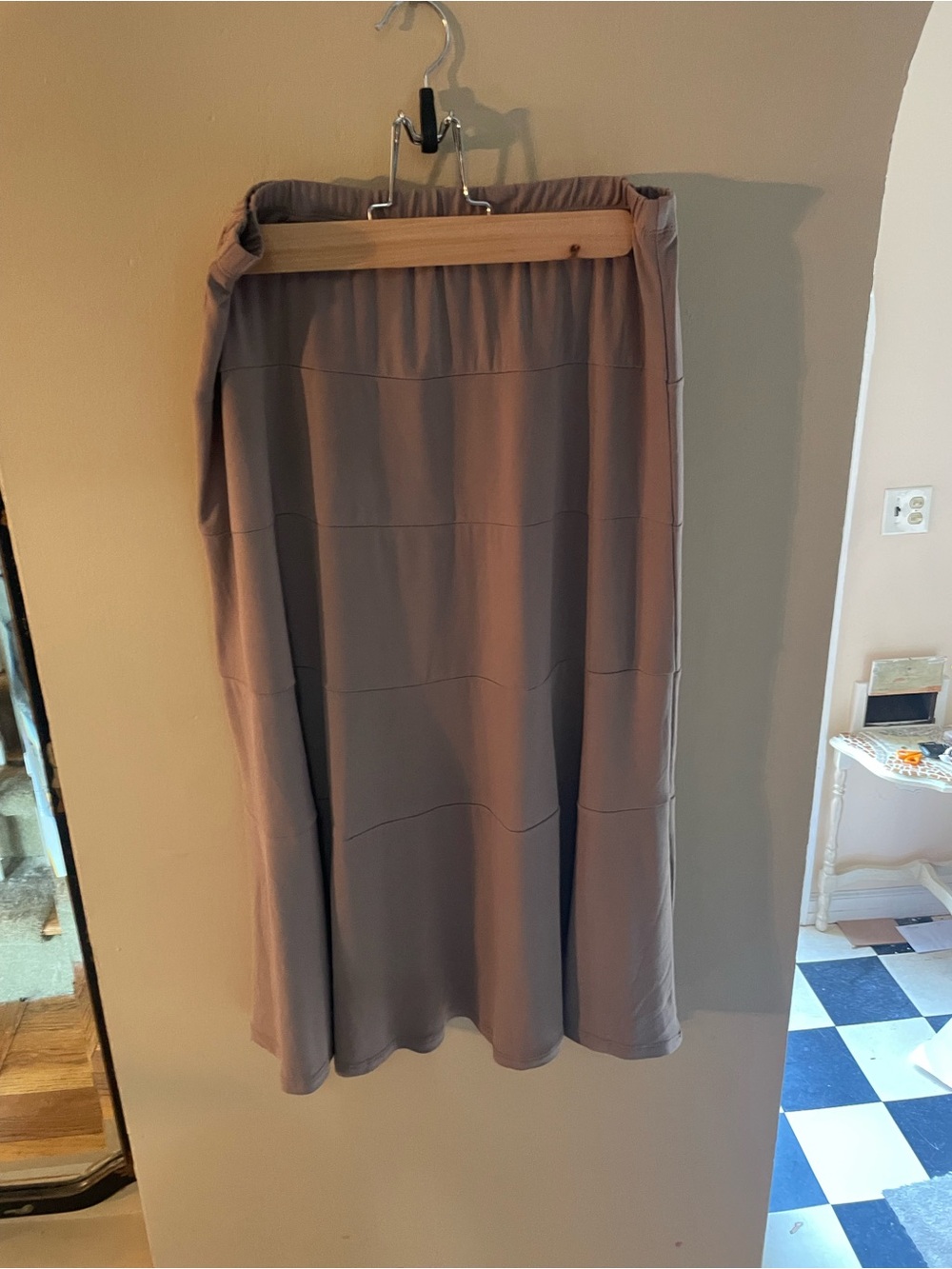 Simonton says by George Simonton  Classic Taupe A-Line Women's Skirt